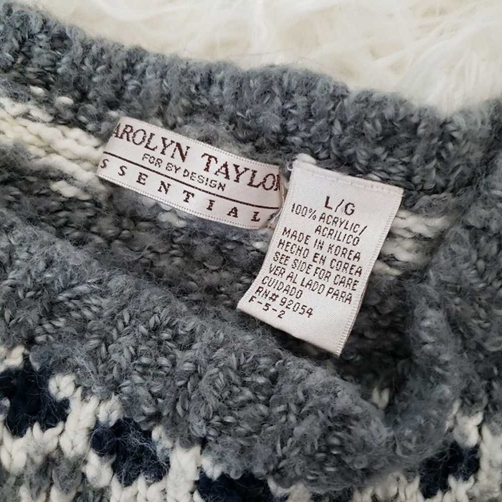 Vintage Carolyn Taylor Sweater Womens Large Gray … - image 3