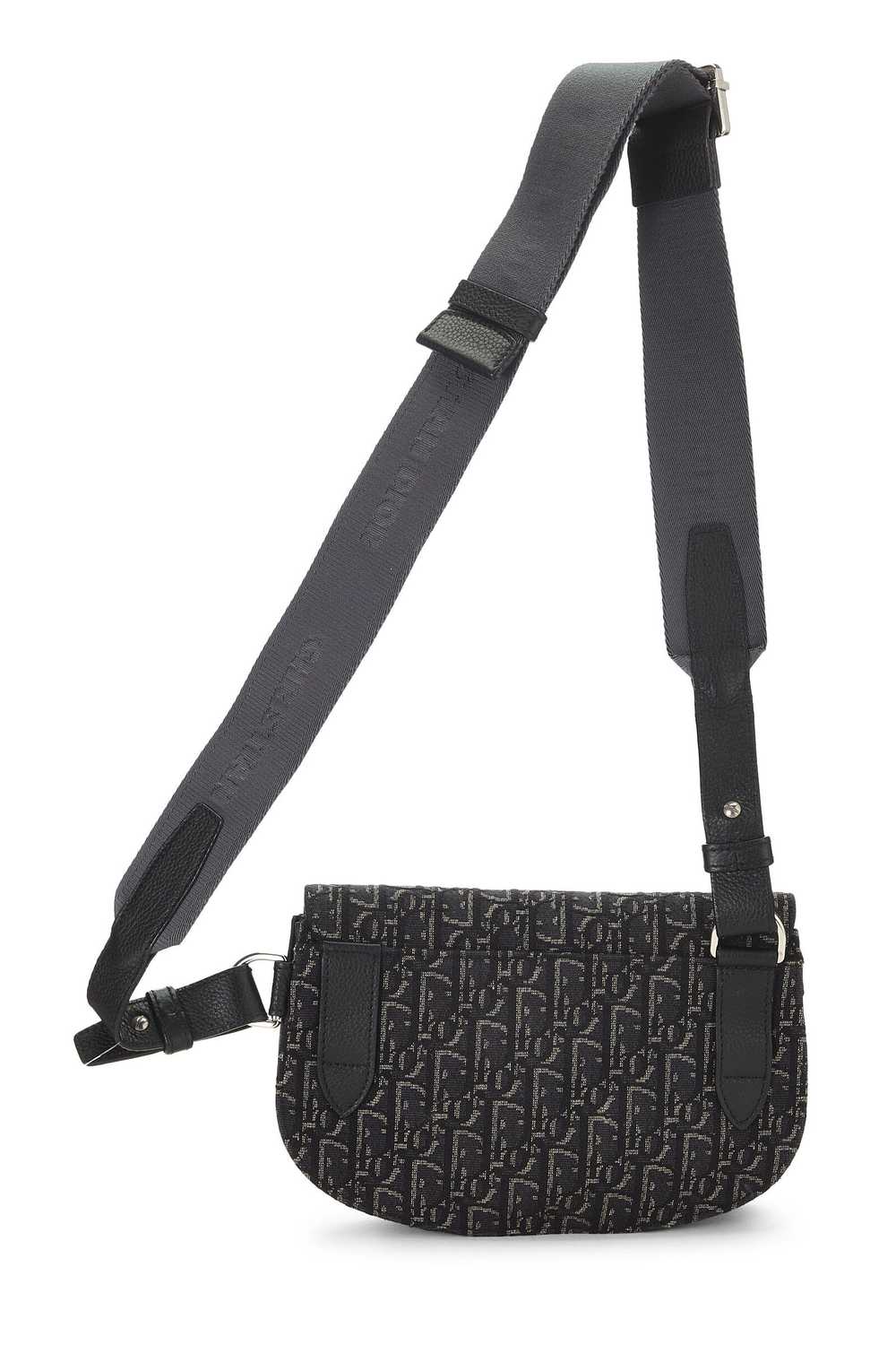 Black Oblique Jacquard Saddle Messenger - image 4