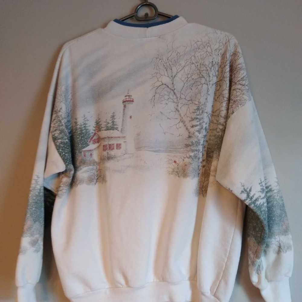 Vintage print all over winter sweater - image 2