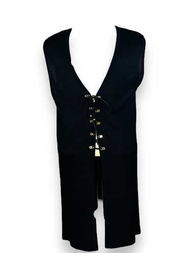 Y2K: St John Gold Clasp + Lace Up Tunic