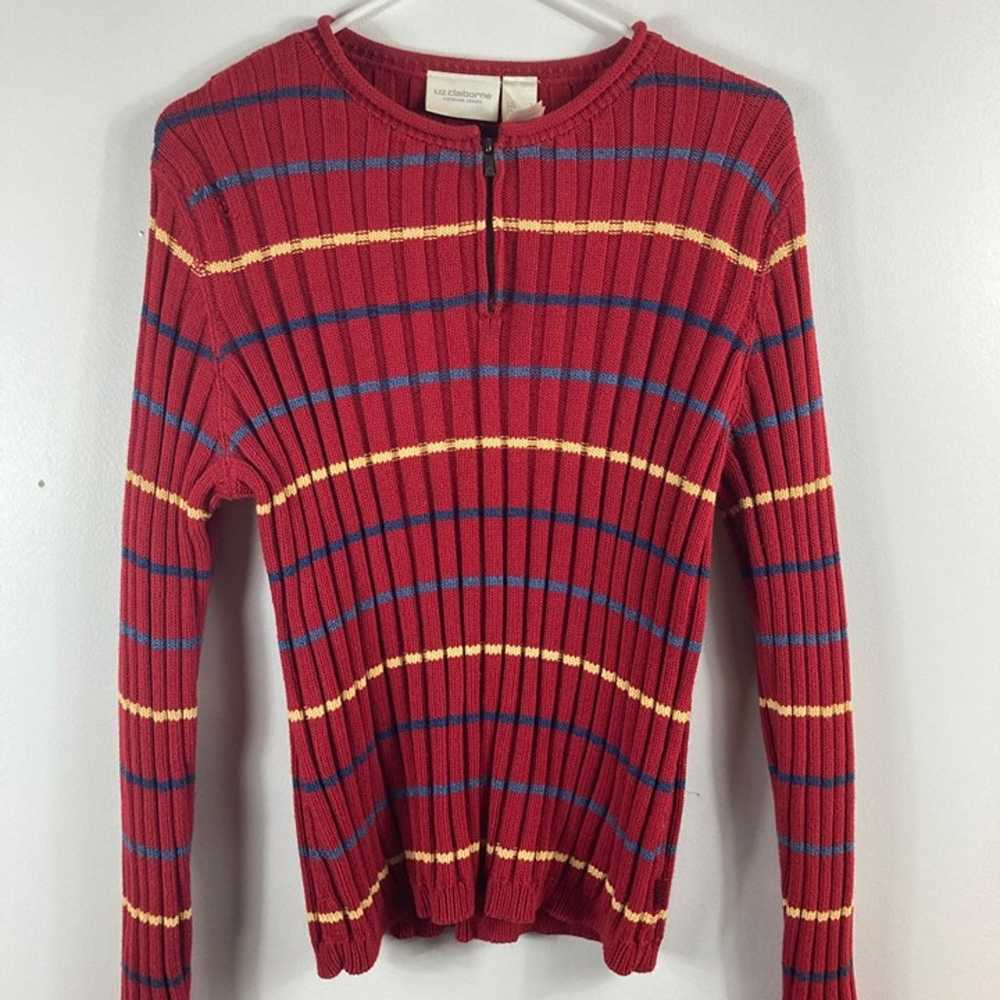 Womens Vintage Y2K Liz Claiborne Red Multicolored… - image 1