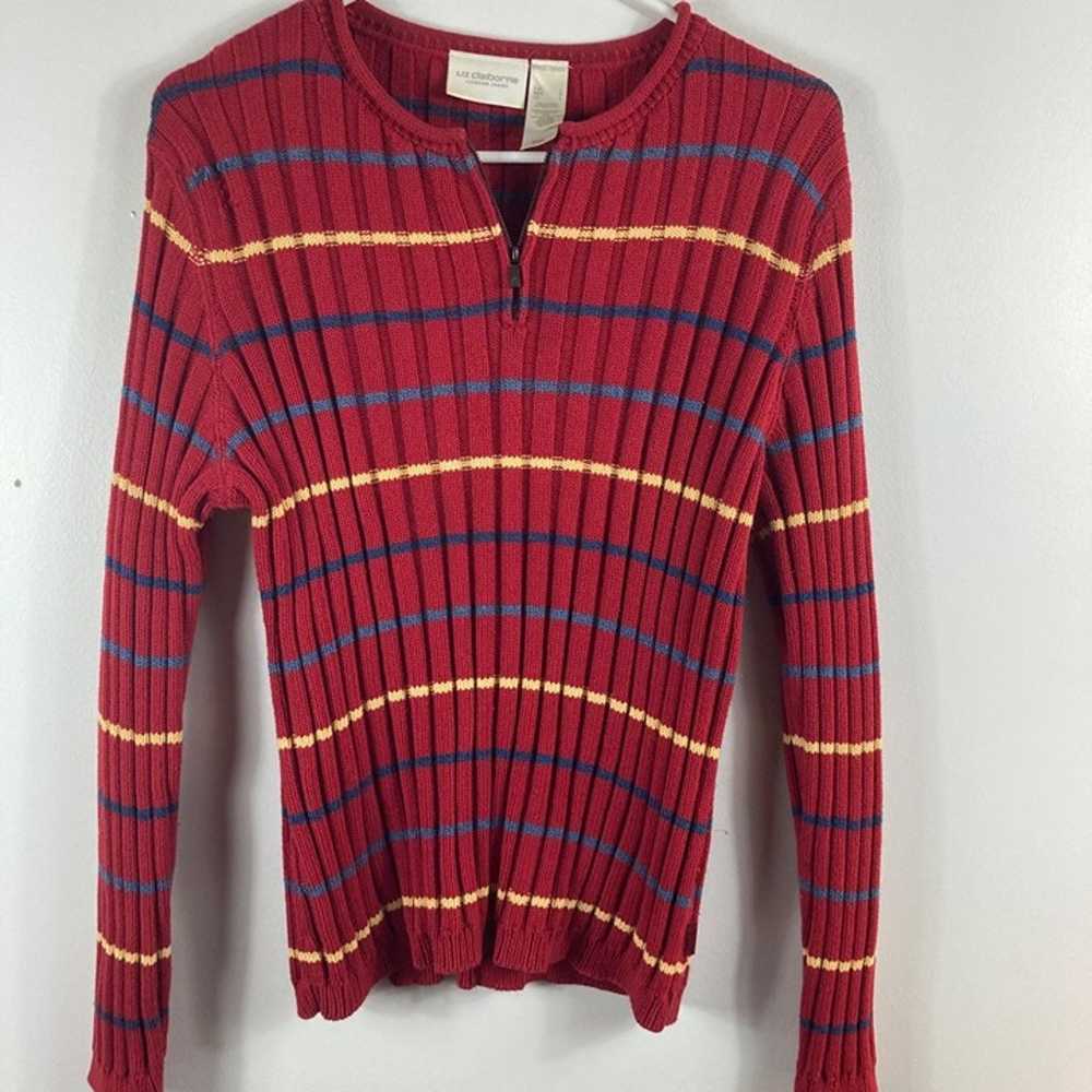 Womens Vintage Y2K Liz Claiborne Red Multicolored… - image 2