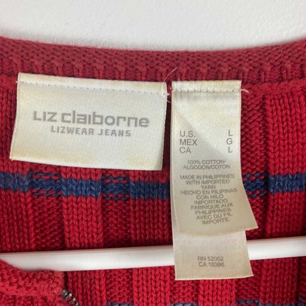 Womens Vintage Y2K Liz Claiborne Red Multicolored… - image 7