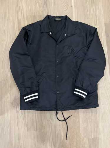 The Kooples Black Nylon Bomber Varsity Jacket L