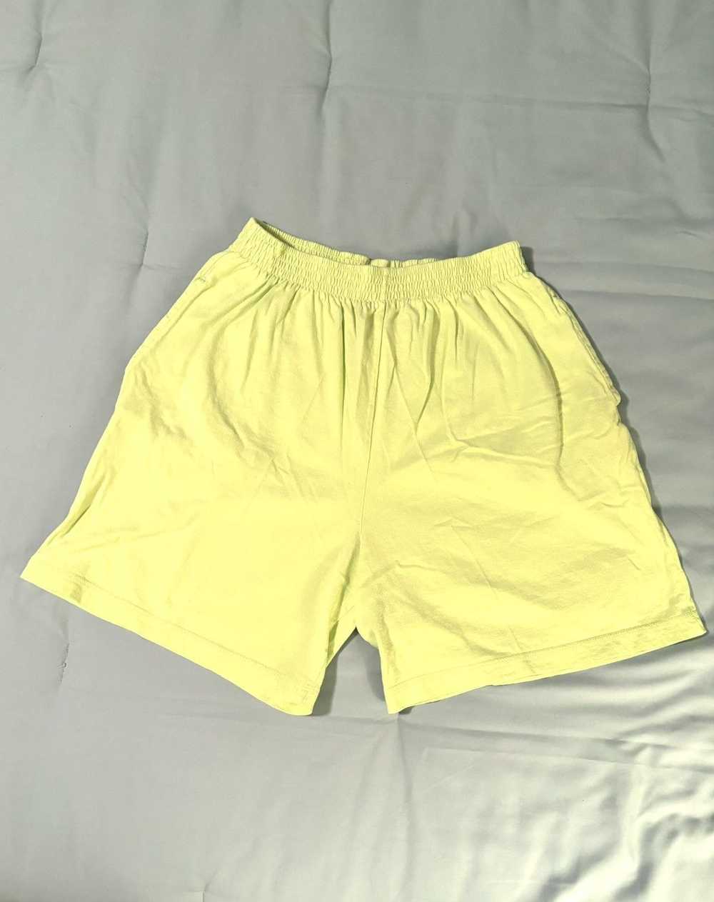 Designer × Vintage Chartreuse Cotton EVR Elastic … - image 1