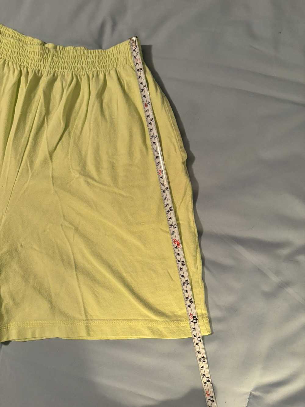 Designer × Vintage Chartreuse Cotton EVR Elastic … - image 5