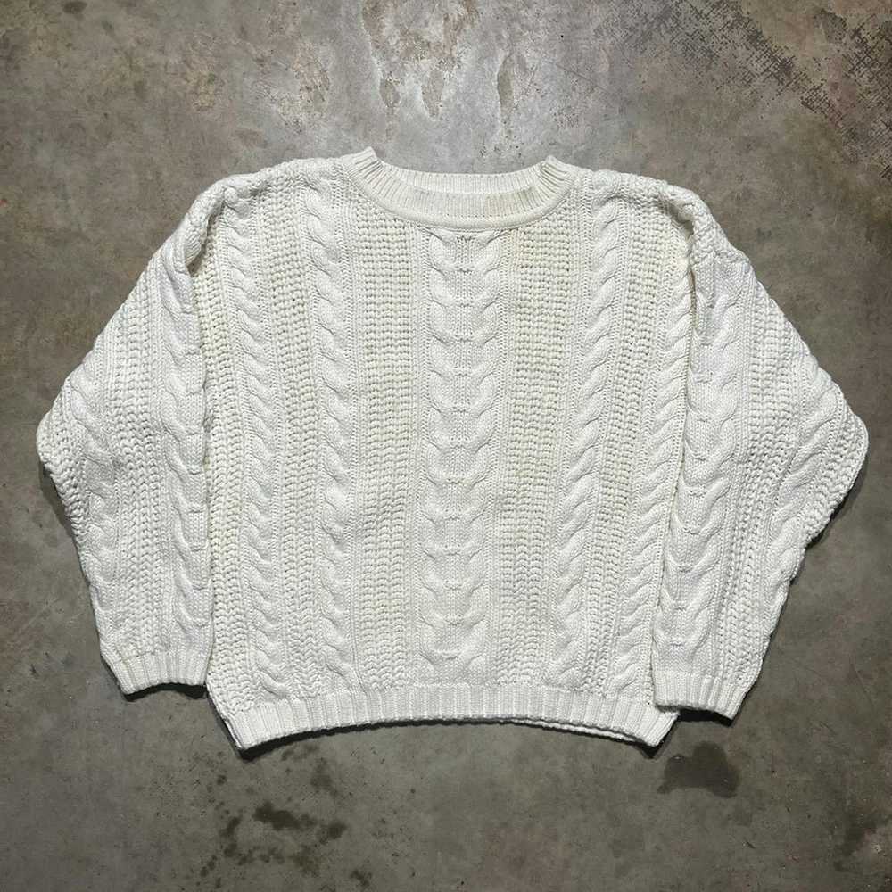 Coloured Cable Knit Sweater × Eddie Bauer × Vinta… - image 1