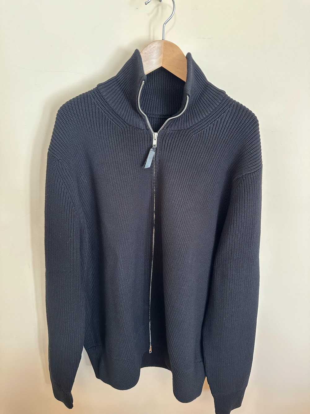 Product Details Navy Zipped Knit Cardigan - image 7