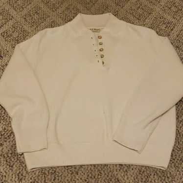 Vintage L.L Bean Cream Pullover Sweater - image 1