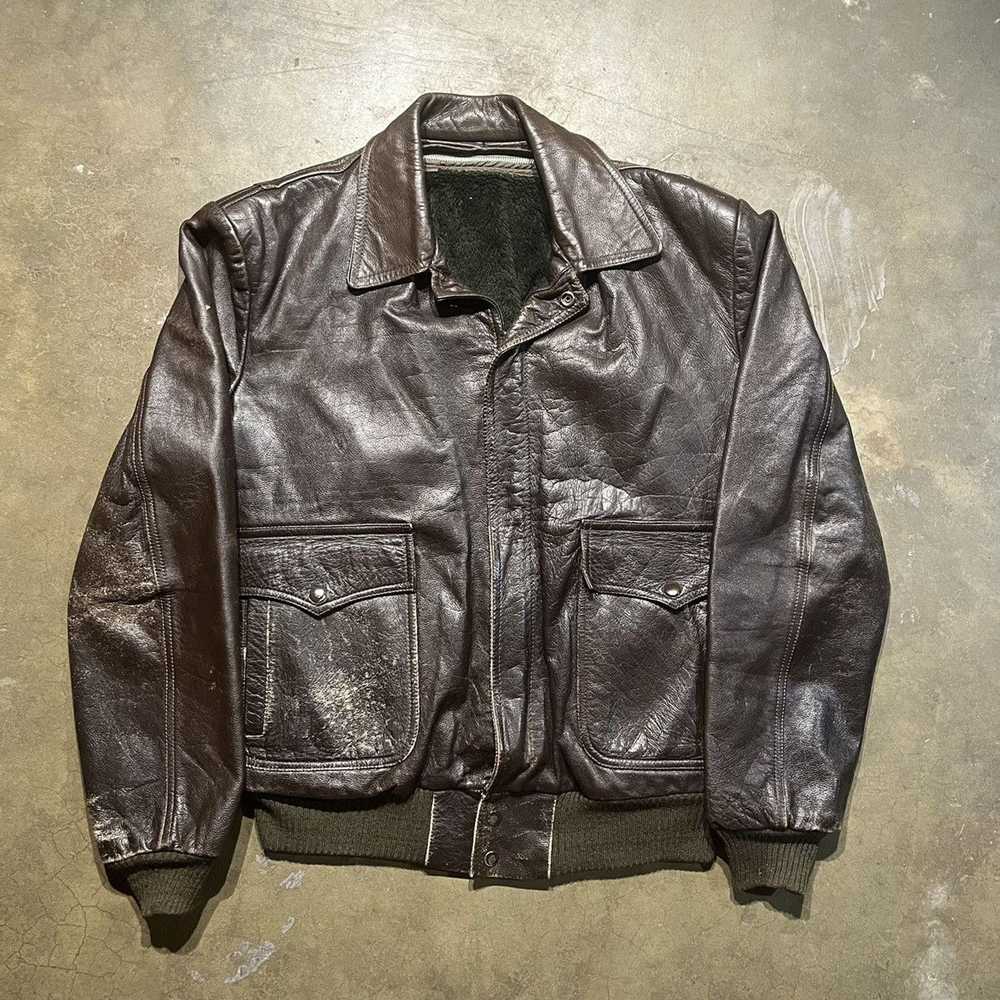 Leather Jacket × Streetwear × Vintage Vintage 70s… - image 1