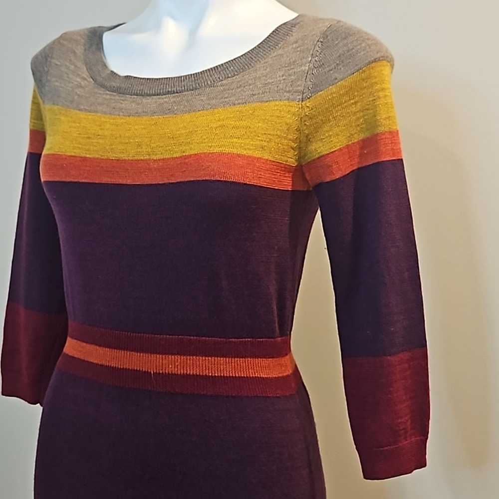 Loft Ann Taylor Loft Purple Multicolor Long Sleev… - image 2