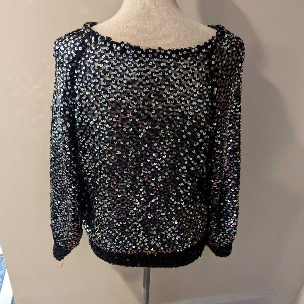 Vintage saks fifth avenue sequin sweater size lar… - image 2