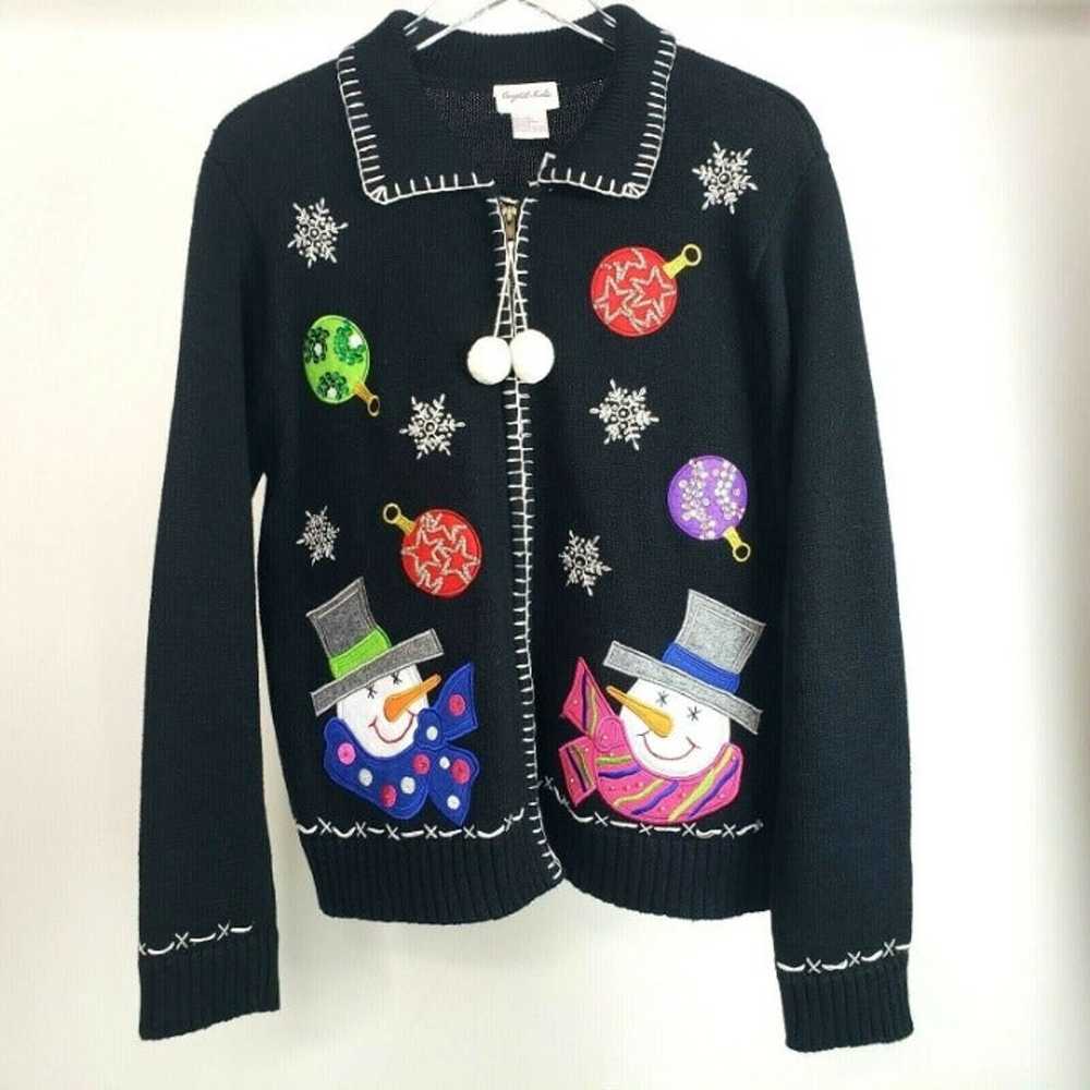 Crystal Kobe Snowman Cardigan - image 2