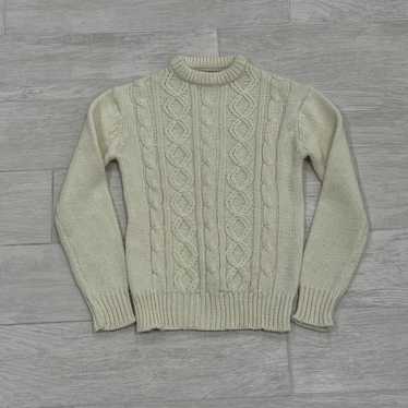 Vintage McGregor Cable Knit Ivory Acrylic Sweater… - image 1