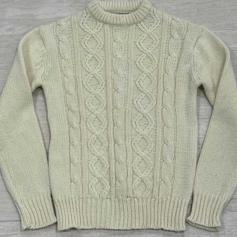 Vintage McGregor Cable Knit Ivory Acrylic Sweater… - image 2