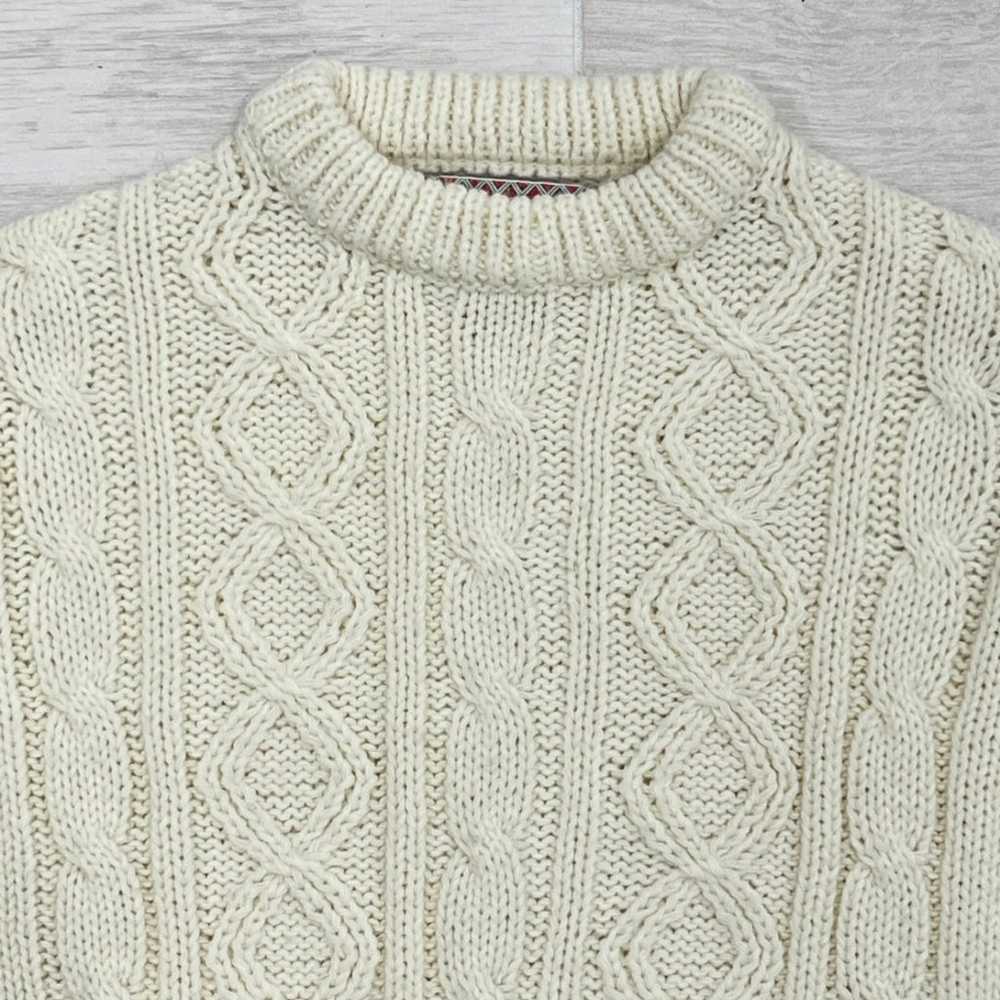 Vintage McGregor Cable Knit Ivory Acrylic Sweater… - image 3