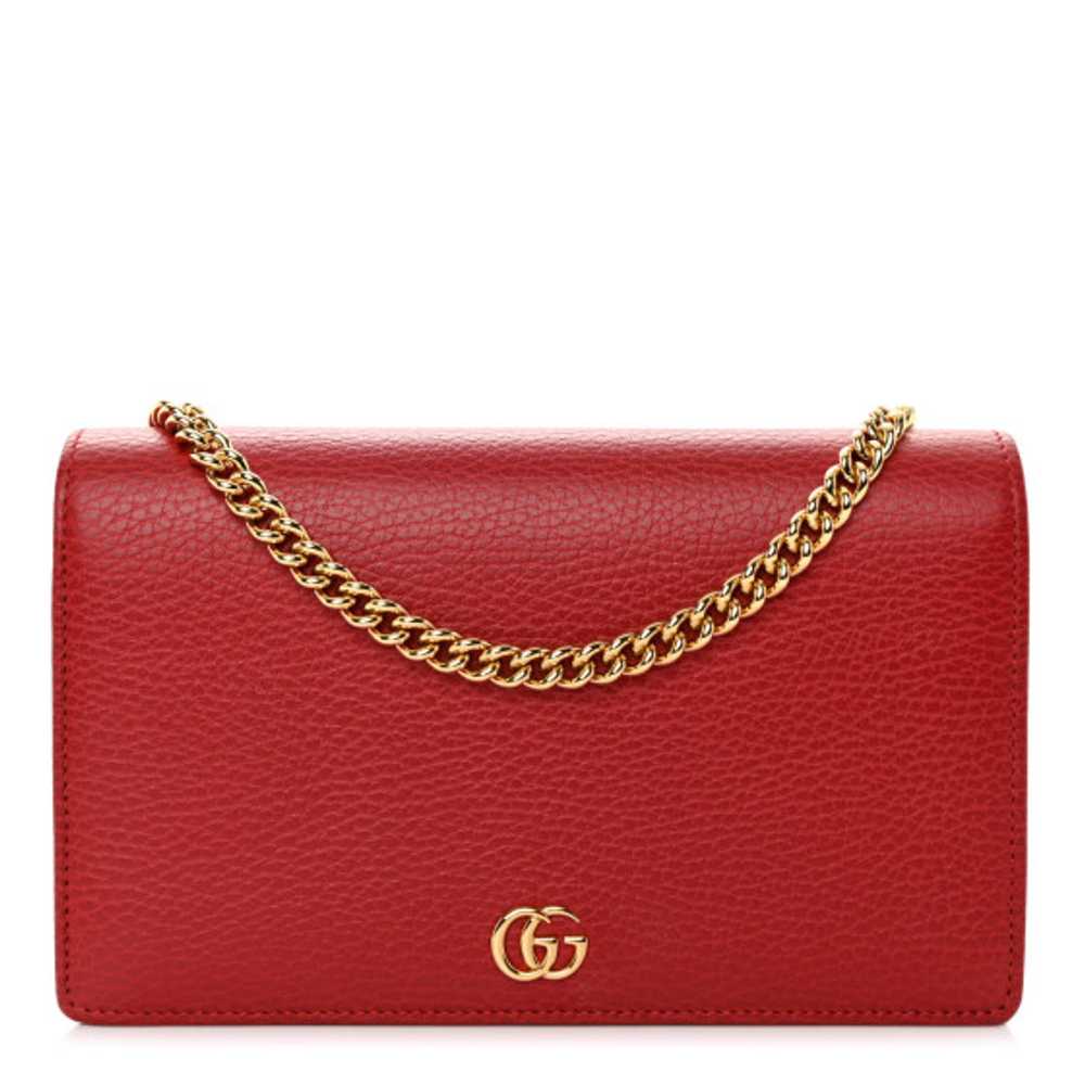 GUCCI Dollar Calfskin Mini GG Marmont Chain Walle… - image 1