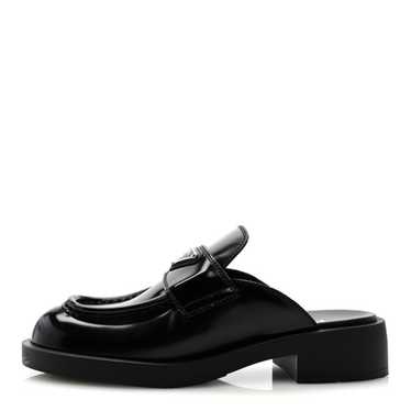 PRADA Spazzolato Metal Triangle Logo 40mm Loafer … - image 1