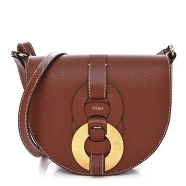 CHLOE Grained Calfskin Small Darryl Saddle Crossb… - image 1