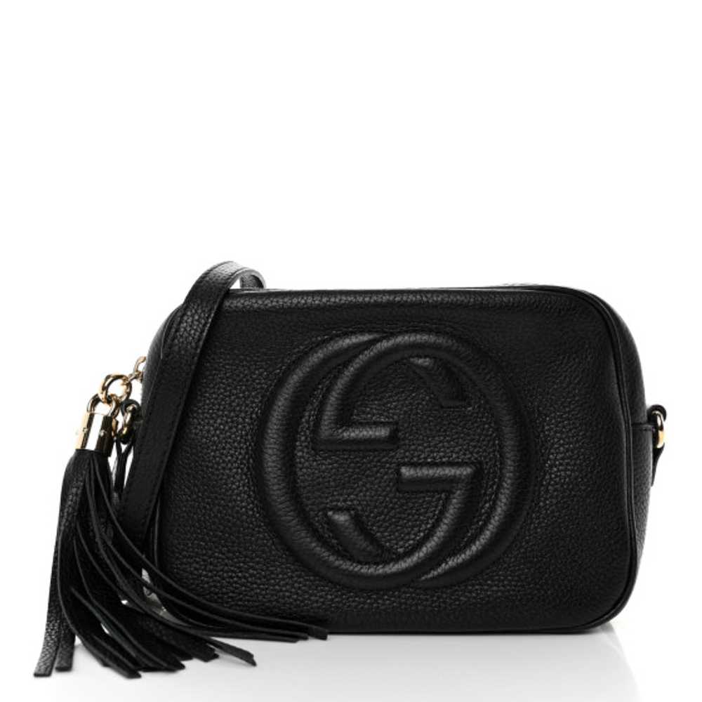 GUCCI Pebbled Calfskin Small Soho Disco Bag Black - image 1