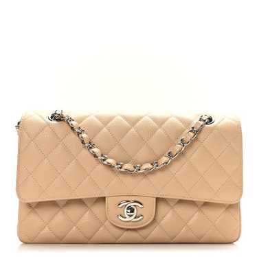 CHANEL Caviar Quilted Medium Double Flap Beige - image 1