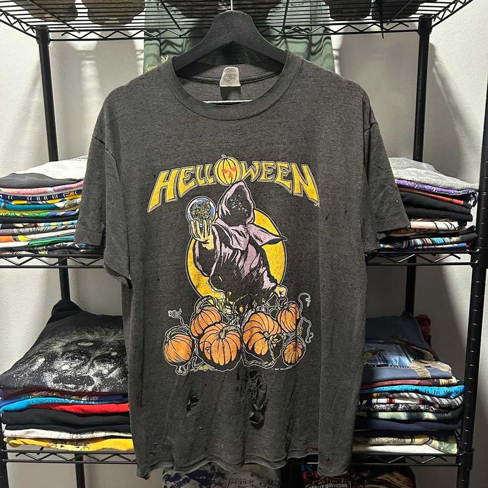 Vintage Vintage 1980s helloween tour t shirt - image 1