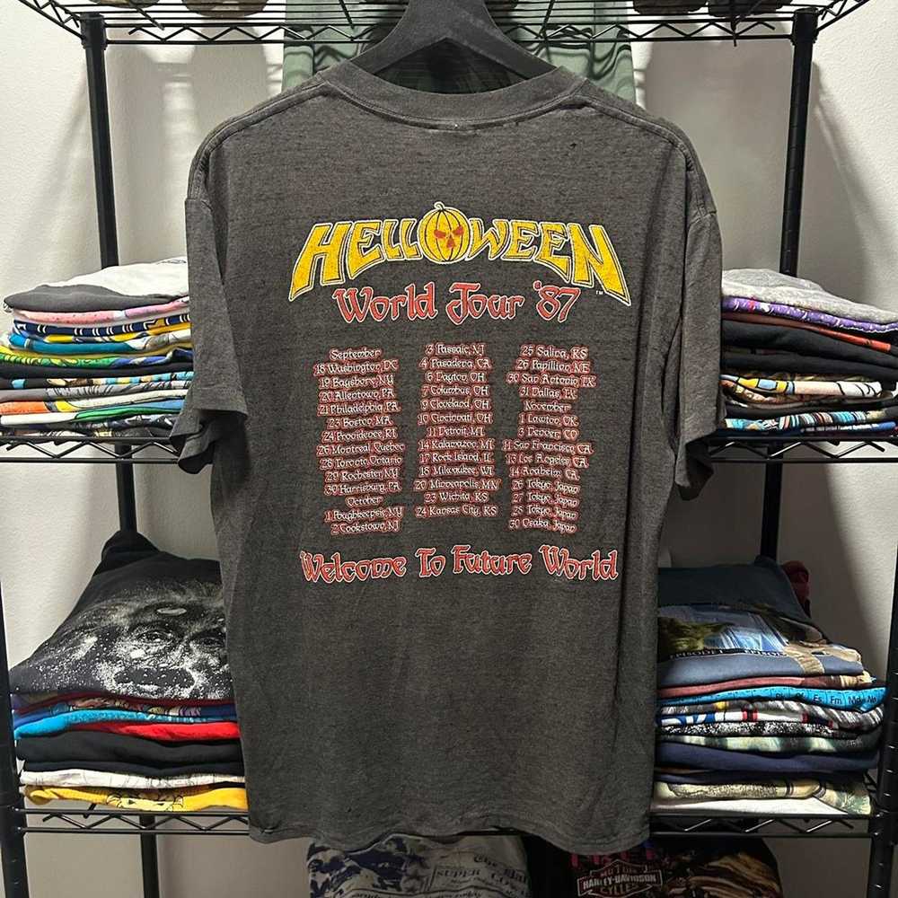 Vintage Vintage 1980s helloween tour t shirt - image 2