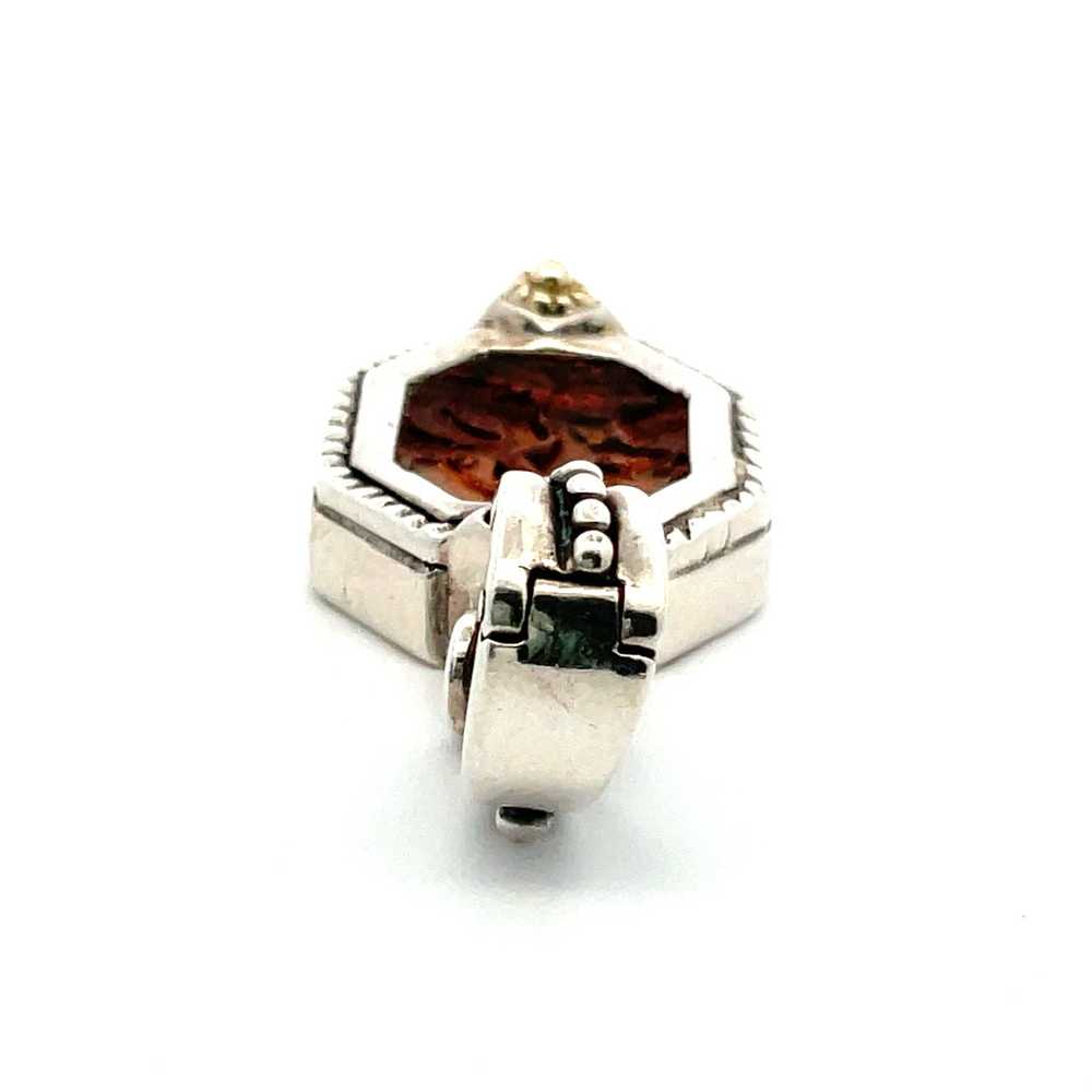 Sterling Silver 18K Gold Italy Venetian Glass Wom… - image 5