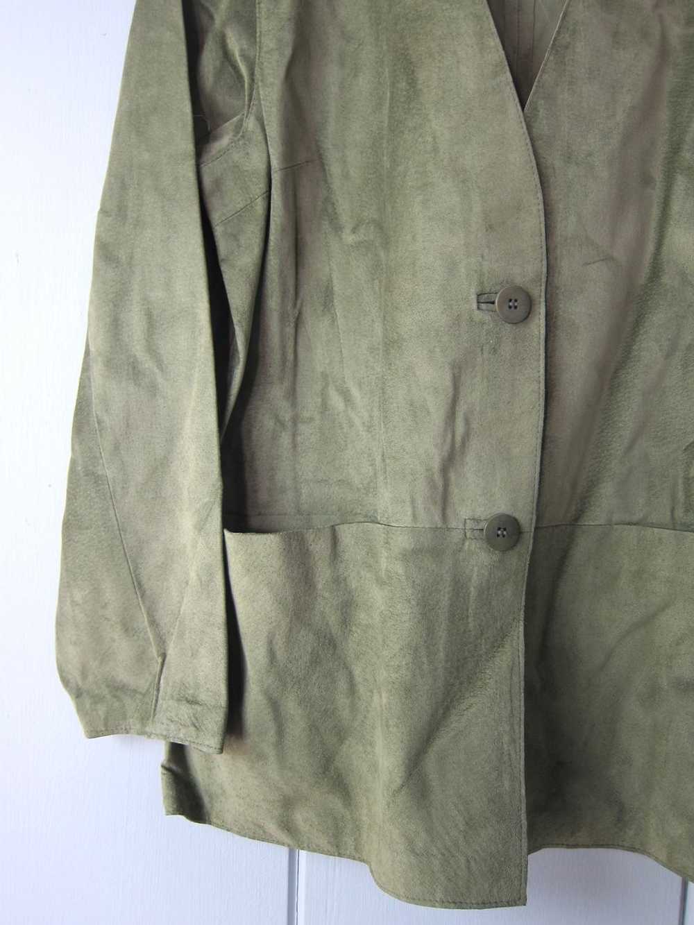 Peruvian Connection 90s Green Suede Blazer Jacket… - image 3