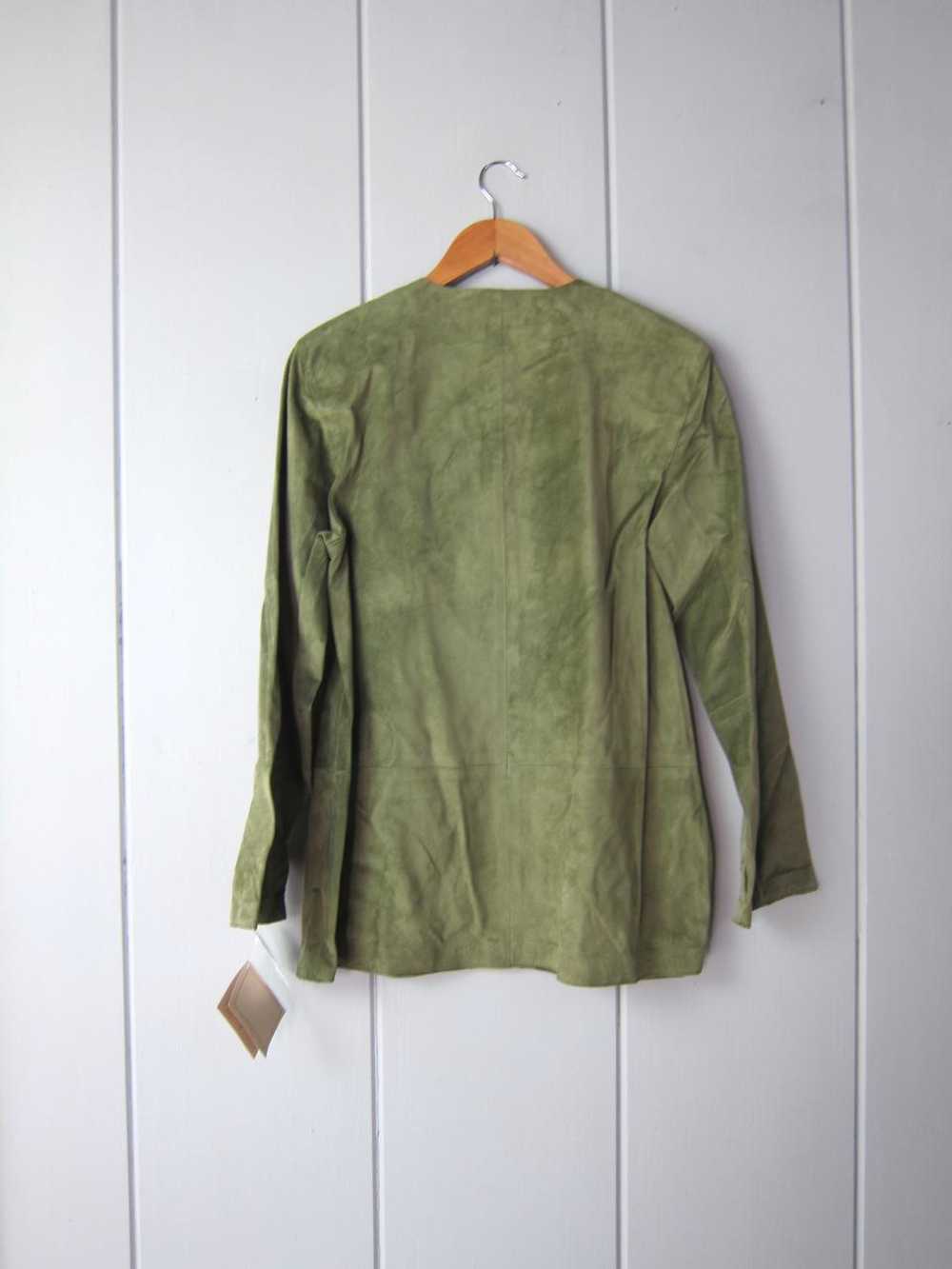 Peruvian Connection 90s Green Suede Blazer Jacket… - image 6