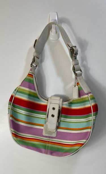 Coach Striped Hampton Hobo Shoulder Bag Multicolor