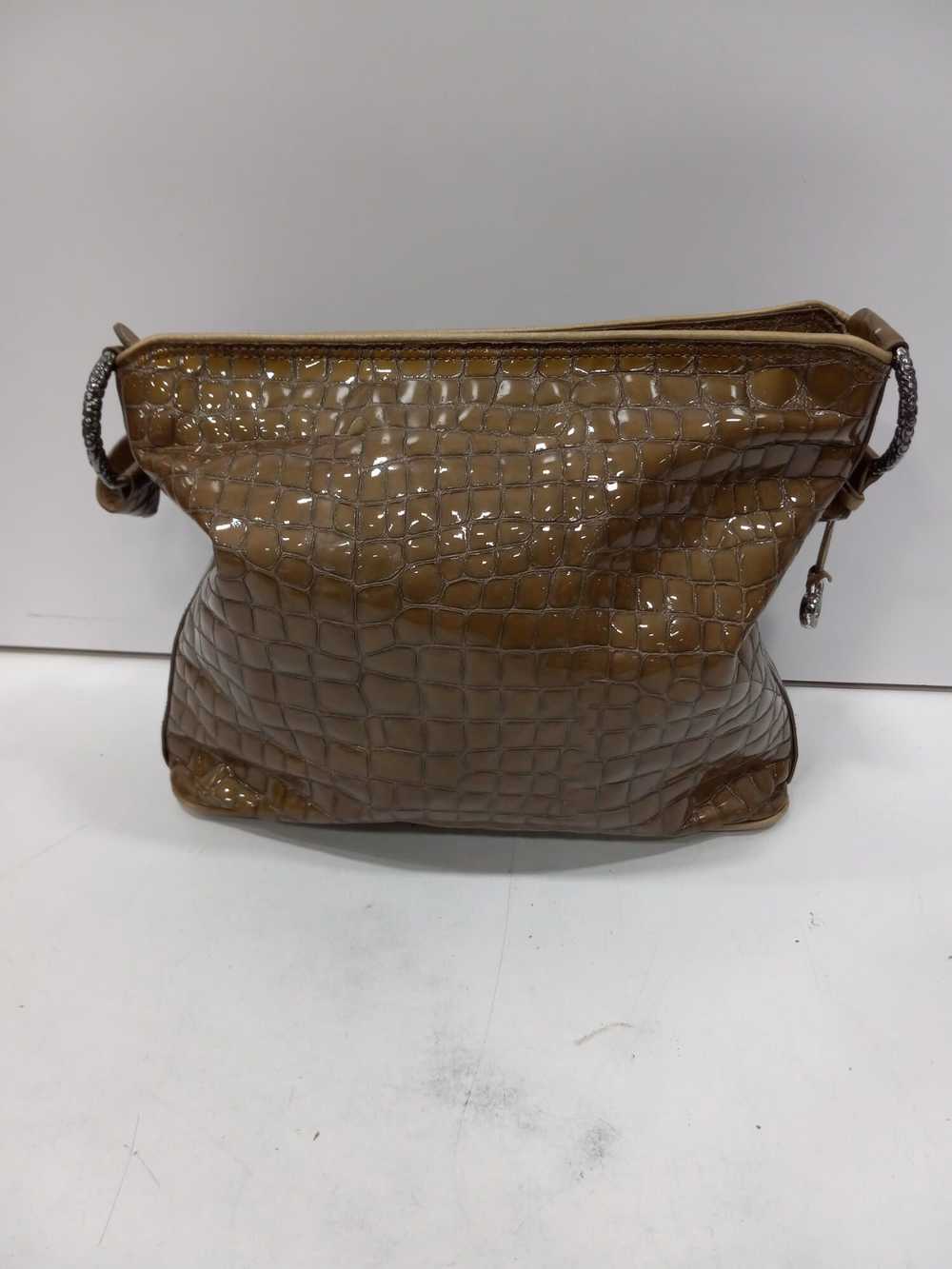 Brighton Croc Embossed Leather Shoulder Bag - image 1