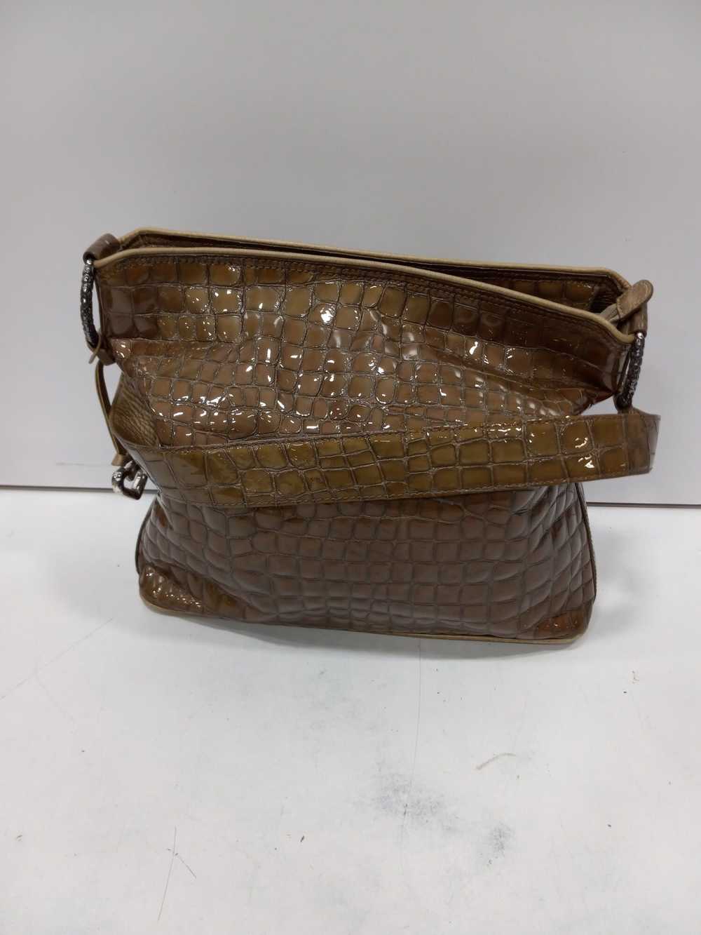 Brighton Croc Embossed Leather Shoulder Bag - image 2