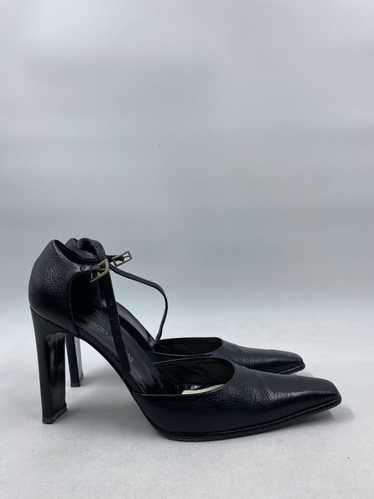 Authentic Giorgio Armani Black Leather Pump W 9