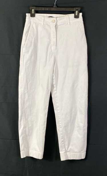 NWT Massimo Dutti Womens White Pockets Flat Front… - image 1