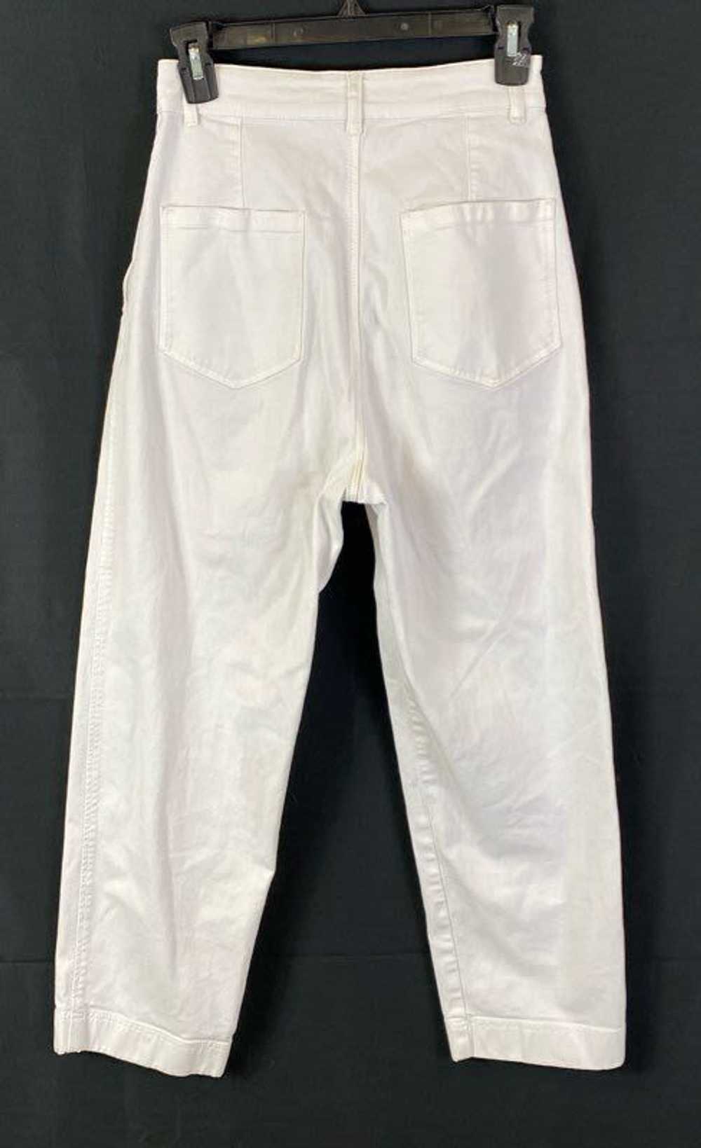 NWT Massimo Dutti Womens White Pockets Flat Front… - image 2