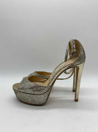 AUTHENTIC Jimmy Choo Silver Pump Heels Women Sz 4 - image 1