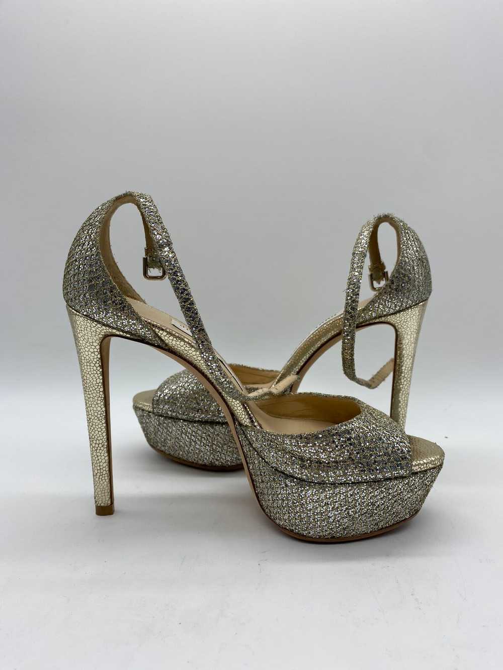 AUTHENTIC Jimmy Choo Silver Pump Heels Women Sz 4 - image 3