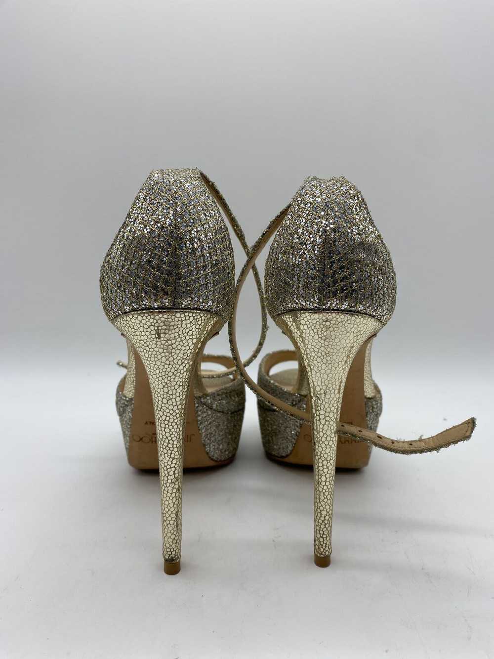 AUTHENTIC Jimmy Choo Silver Pump Heels Women Sz 4 - image 4