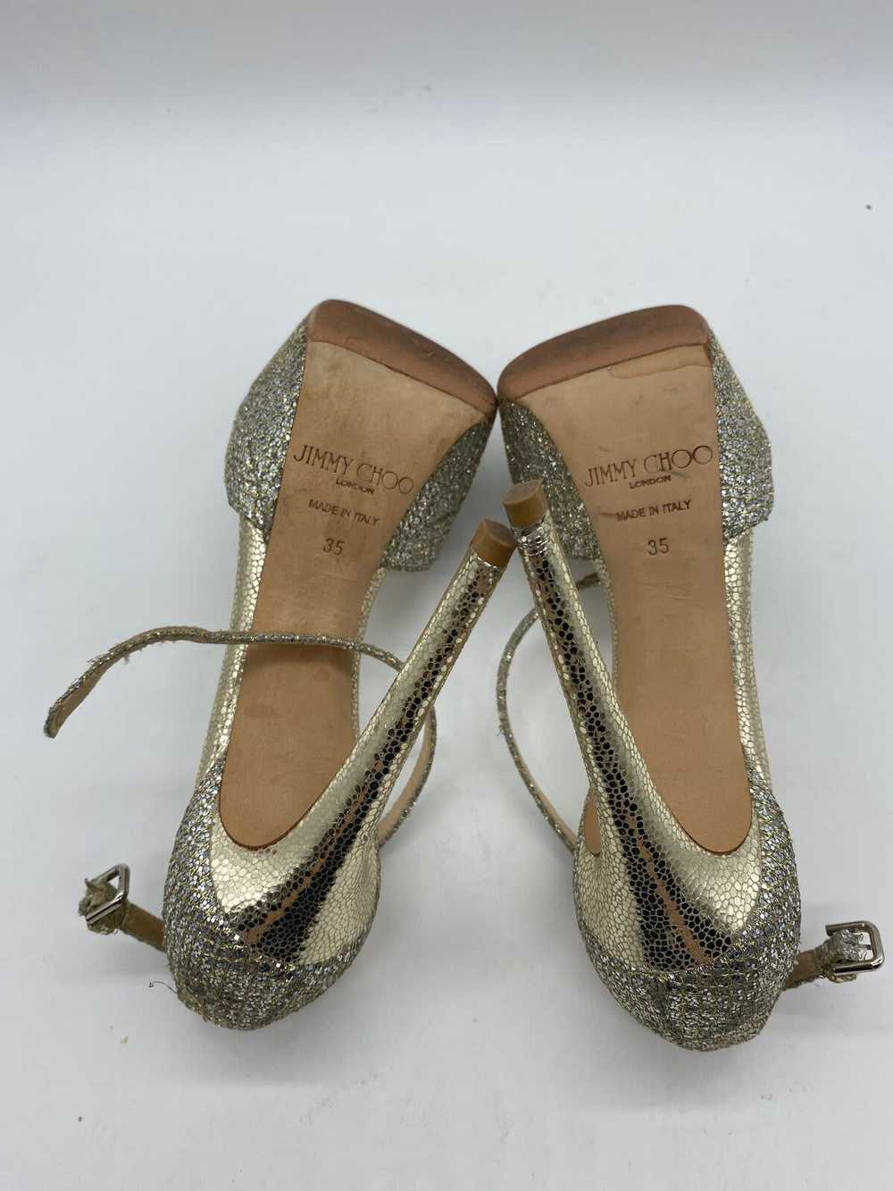 AUTHENTIC Jimmy Choo Silver Pump Heels Women Sz 4 - image 5