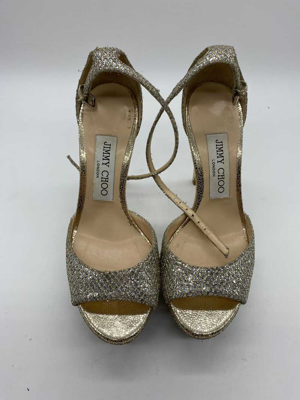 AUTHENTIC Jimmy Choo Silver Pump Heels Women Sz 4 - image 7