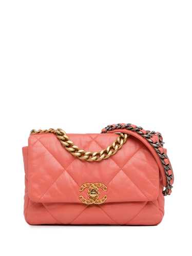 CHANEL Pre-Owned 2020 Medium Lambskin 19 Flap sat… - image 1