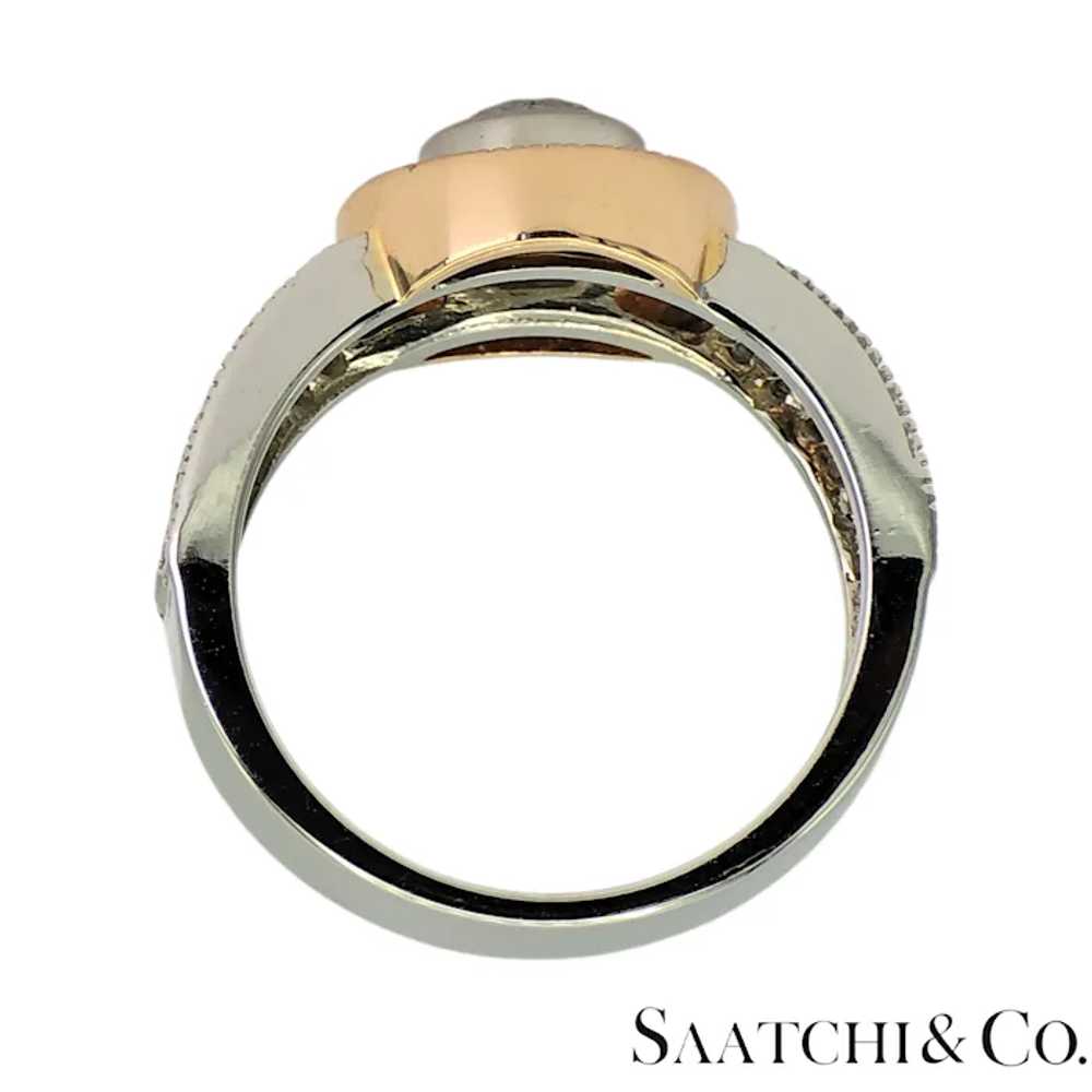 14K (585) White and Rose Gold Natural Diamond Ring - image 5