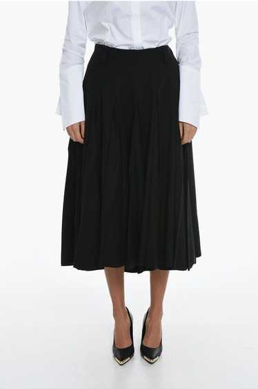 Prada Virgin Wool Pleated PANNO Skirt with Belt L… - image 1