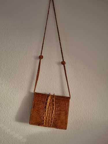 Handmade Vintage Genuine Alligator Shoulder Purse… - image 1