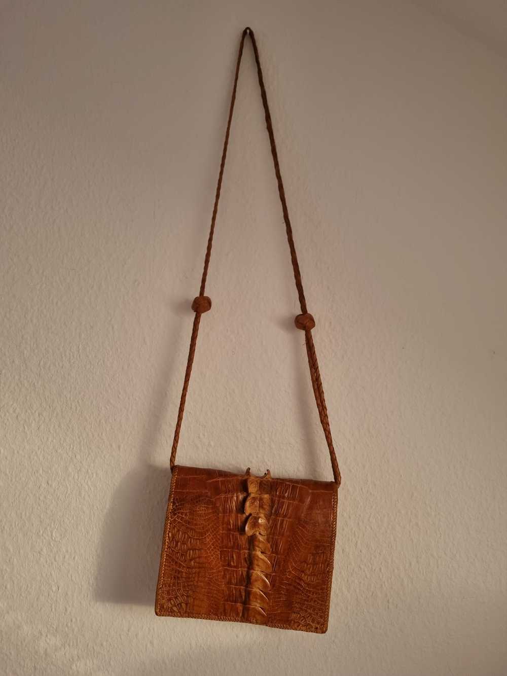 Handmade Vintage Genuine Alligator Shoulder Purse… - image 8