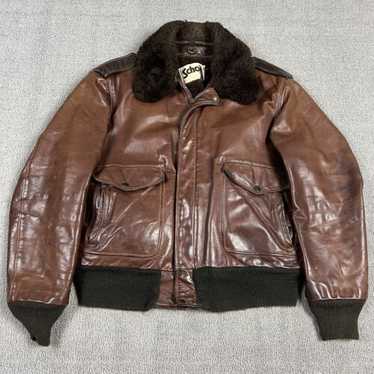 ジャケット・アウター 80s schott A-2 real leather bomber jkt A-2 Flight Jacket