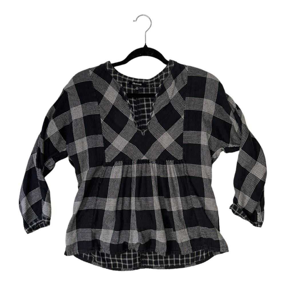 Madewell Madewell l Plaid Babydoll Top XS - image 2