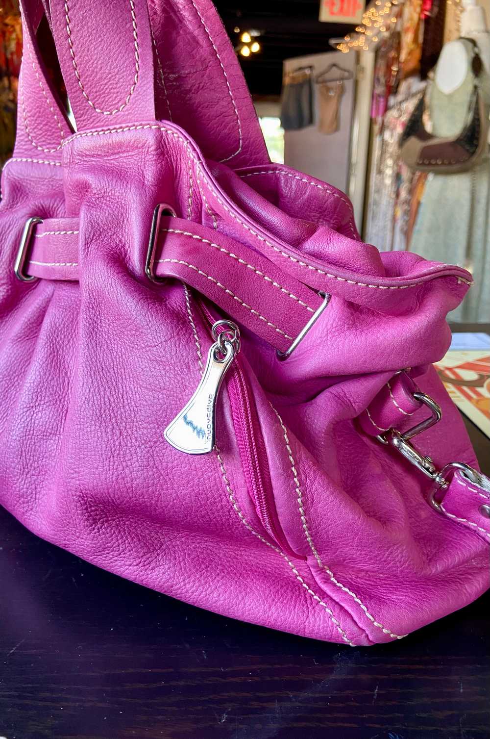 Nuovedive pink Italian leather handbag - image 4