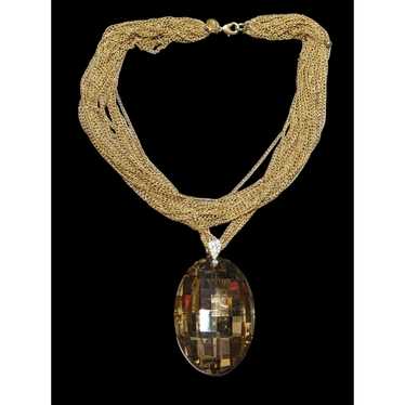 Other Charming Charlie Gold Glam Glass Necklace